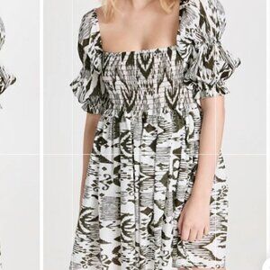 MISA Los Angeles Women's Black/White Square Neck Zadie Dress Size M NWT